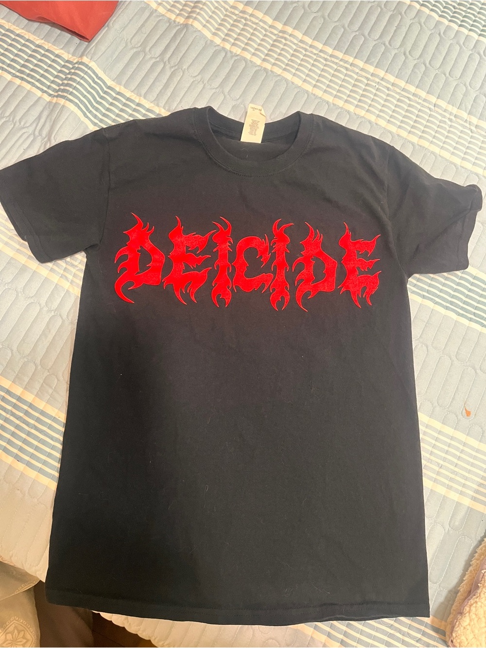 Gildan Black Short-Sleeve Tee with Red Deicide Logo